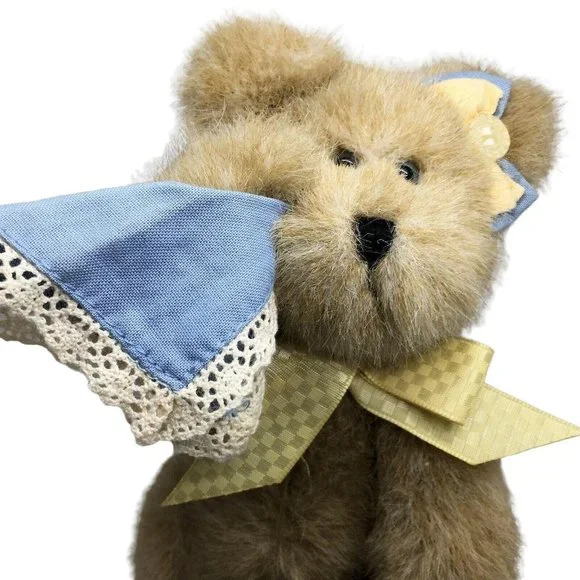 Boyds Will B Missing You Teddy Bear 8" Beige Fully Jointed Plush Vintage Stuffed - Picture 4 of 8